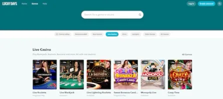 LuckyDays Casino Live Dealer Games