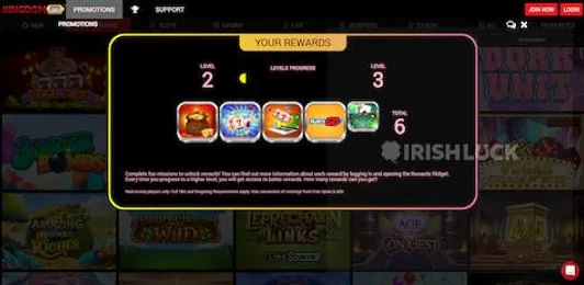 kingdomace casino loyalty bonus