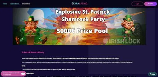 Lyra Casino St Patrick's Tournament