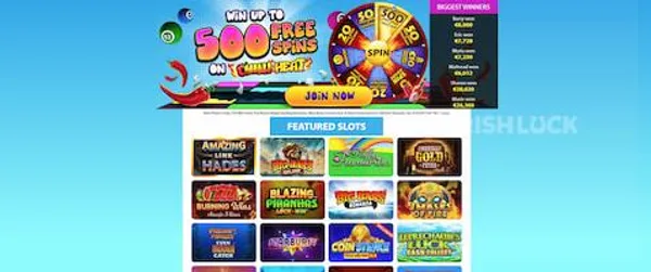 Fever Bingo Homepage Featured Slots Online Casino Review Online Bingo Ireland Mega Wheel Free Spins