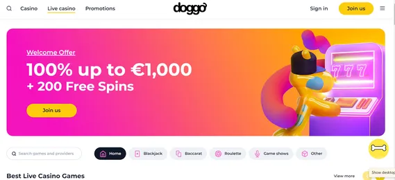 Doggo Casino Ireland Welcome bonus