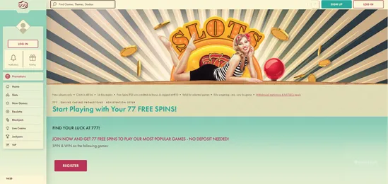 777 casino homepage online casinos ireland