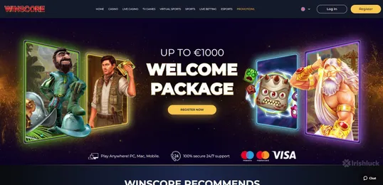 winscore casino homepage
