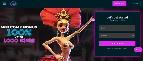 image of a flipwager casino home page