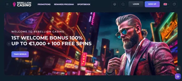 image of rebellion casino bonus offer