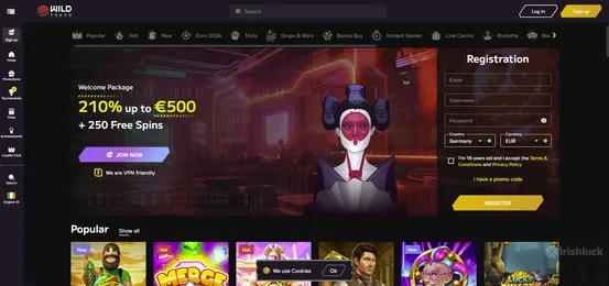 wild tokyo casino homepage