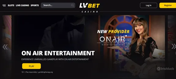 LVBet Homepage Screenshot Ireland