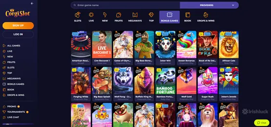 corgislot casino selection of bonus online casino games