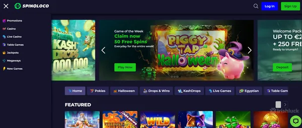 Spinoloco Casino Homepage Irishluck Ireland