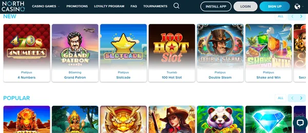 North casino screenshot games irishluck ireland