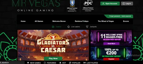 Mr Vegas Screenshot Homepage