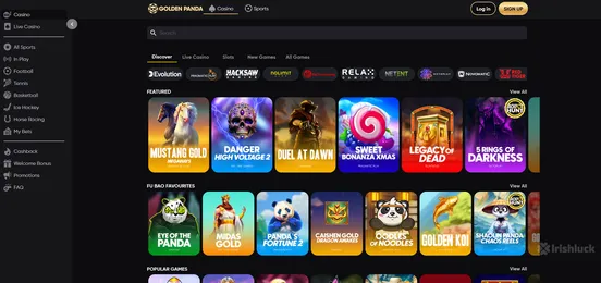 golden panda list of popular casino games and slots