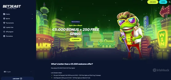 betbeast-casino-homepage