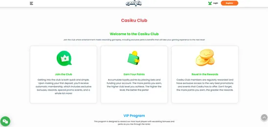 information regarding the casiku casino club and the irishluck logo for casiku casino review