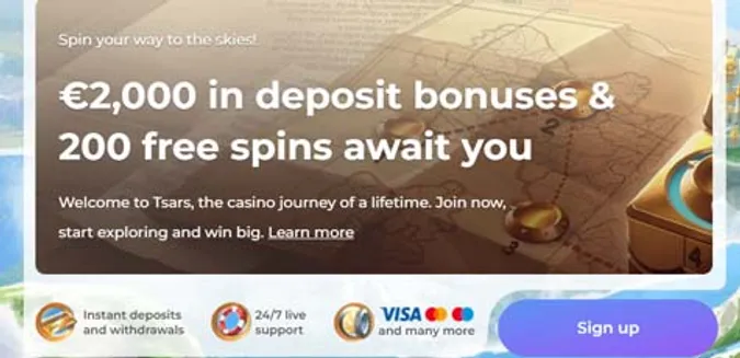 Tsars Casino Bonus
