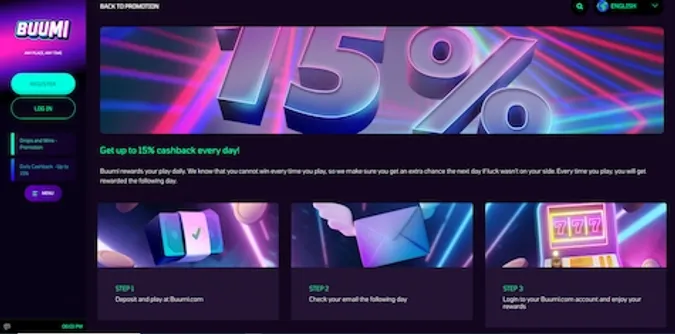 Buumi Casino Welcome Bonus