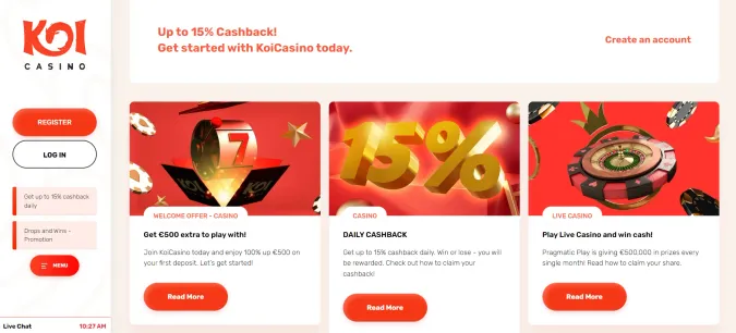 Koi Casino Bonuses and Promotions