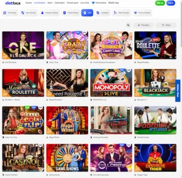 Slottica Casino Live Dealer Games