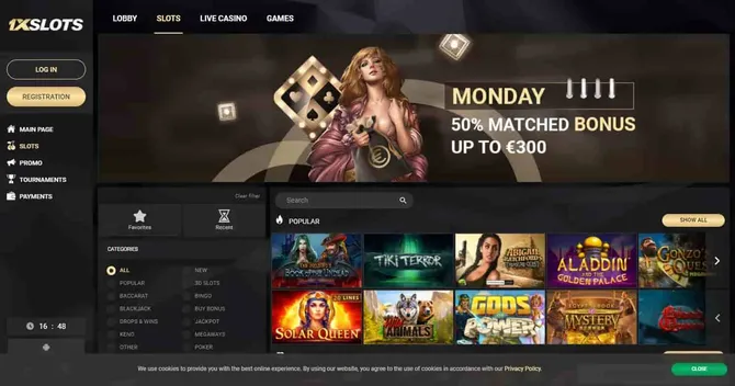 1xslots casino games