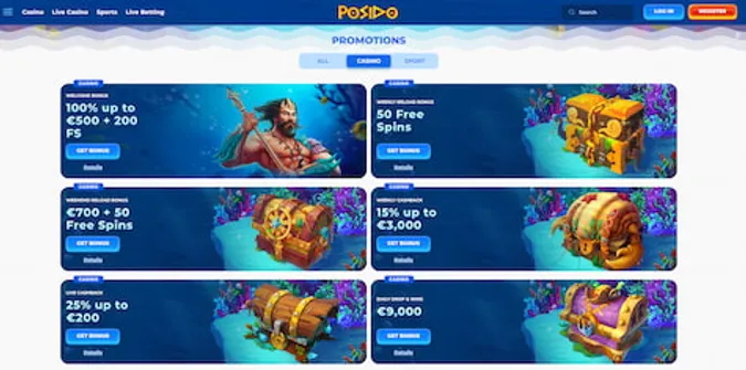 Posido Casino Bonuses