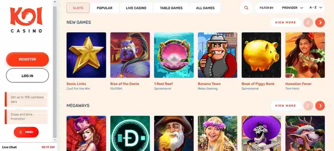 Koi casino slot games