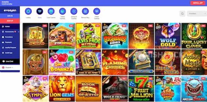 Evospin Casino Games