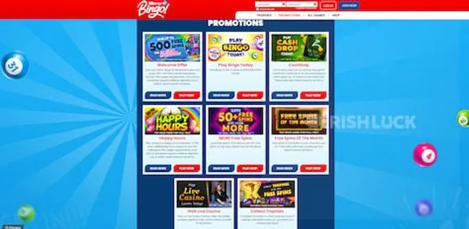 Mirror Bingo Bonuses Free Spins