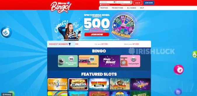 Mirror Bingo Ireland Review