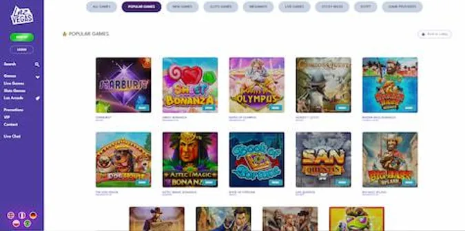 Laz Vegas Popular Slot Games
