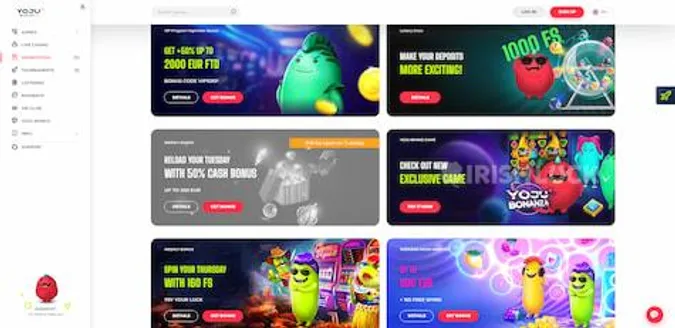 Yoju Casino Bonuses Ireland