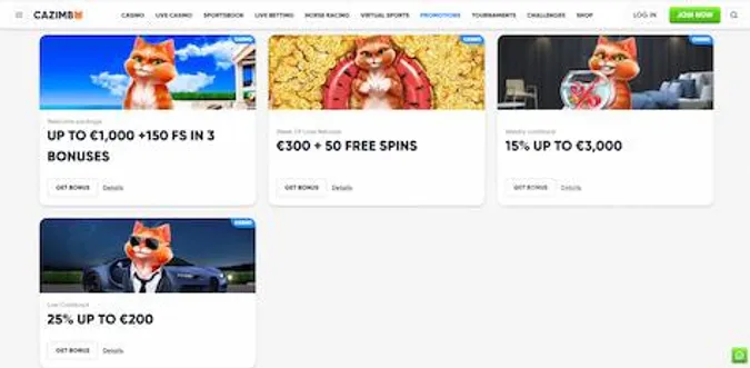 cazimbo casino bonus ireland