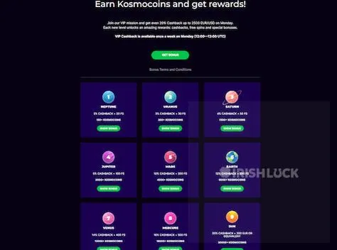 kosmonaut casino vip bonus