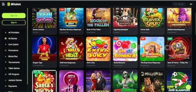 Bitslot casino games