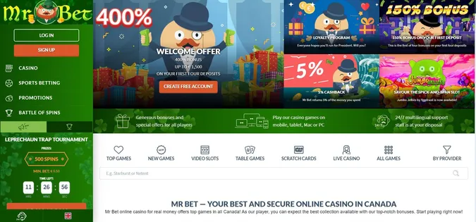 Mr bet homepage