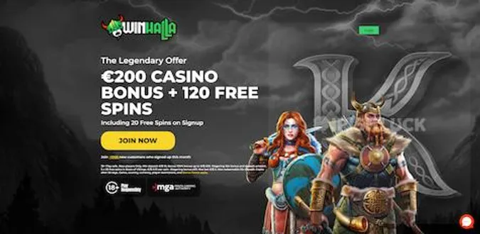 Winhalla Welcome Bonus €200 + 120 Free Spins