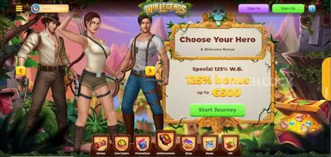 Winlegends homepage