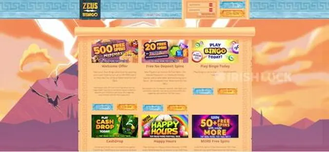 Zeus Bingo Promotions Ireland