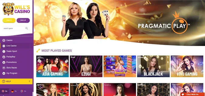will's live casino pragmatic play blackjack roulette