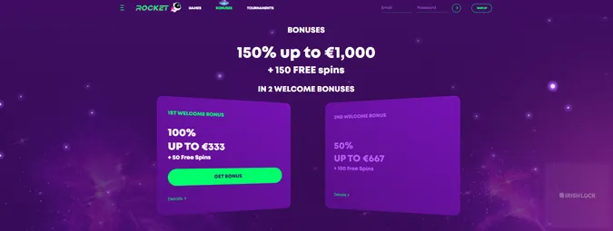 Casino Rocket Welcome Bonus