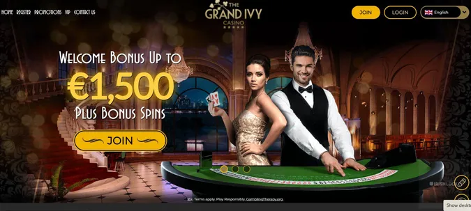 Grand Ivy Casino Ireland Welcome Bonus