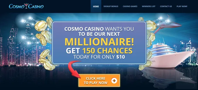 Cosmo Casino Ireland Welcome Bonus