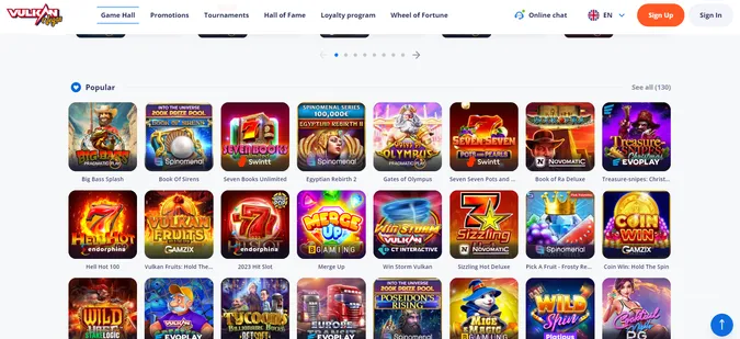 Vulkan Vegas Casino Games