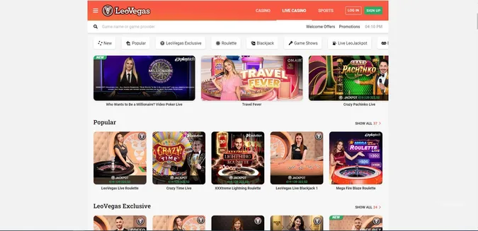 leovegas live casino top irish casinos