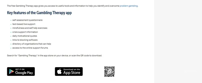 gambling therapy app responsible gambling
