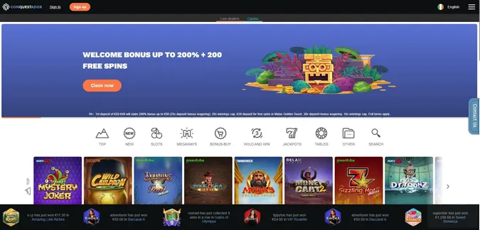 conqeustador casinos online casinos ireland