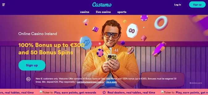 Casumo casino homepage