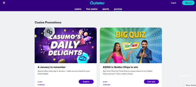 Casumo casino promotions