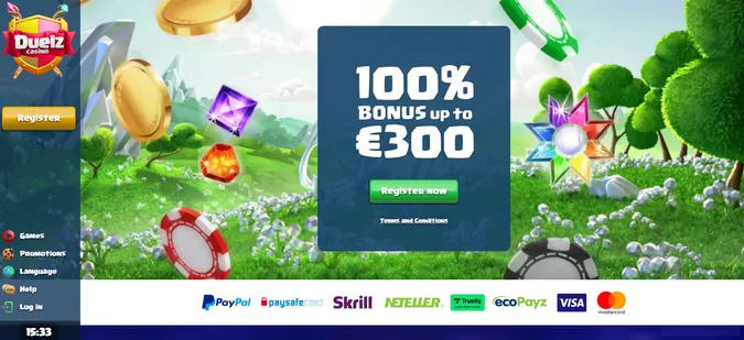 Duelz Online Casino Ireland Offer