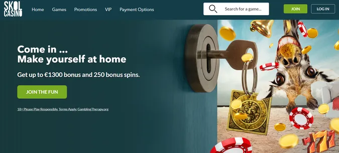 Skol casino homepage
