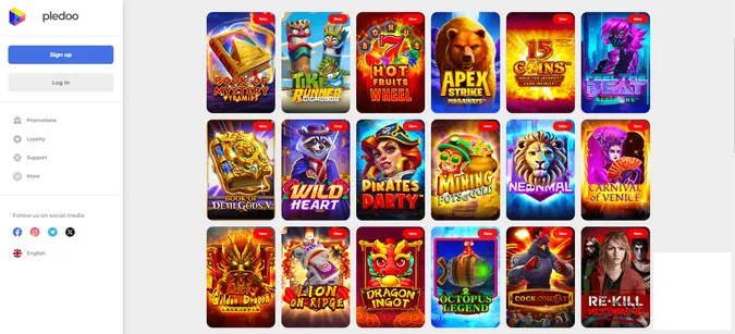 Pledoo casino games Online Casino Ireland